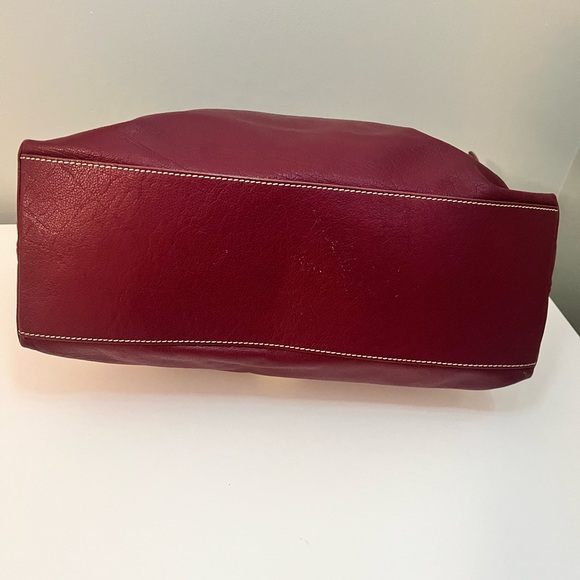 Dooney & Bourke Burgundy Leather Hobo Bag - Picture 5 of 14
